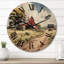 Horloge murale en bois massif Sturbridge-407347252