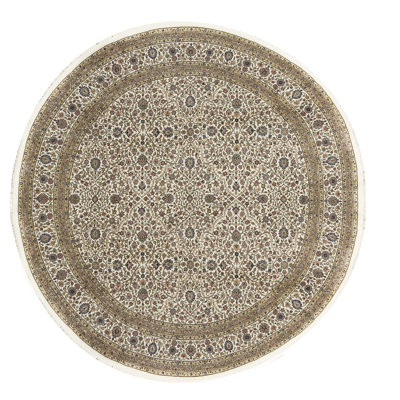 Tapis ivoire et ivoire noué à la main de haute qualité