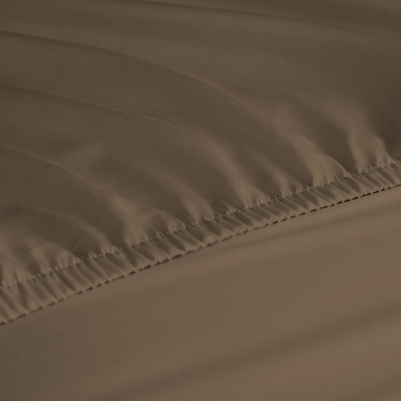 Ensemble de draps en rayonne de bambou 6 pièces , Ensemble de draps pour taille de lit très grand a, Kaki foncé