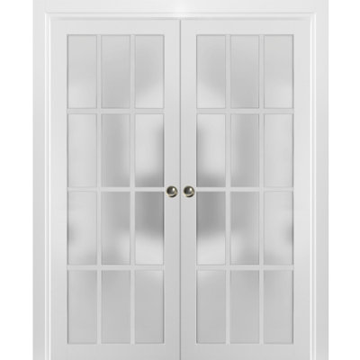Felicia Frosted Glass Sliding Closet Doors