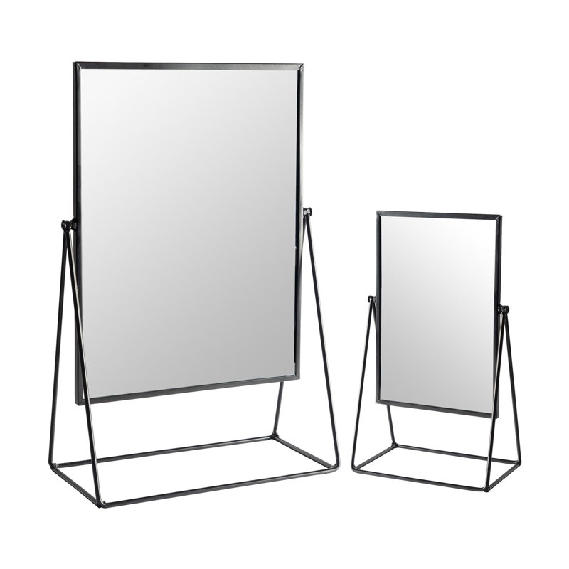 Harbour Housewares Dressing Table Mirror Set, Black