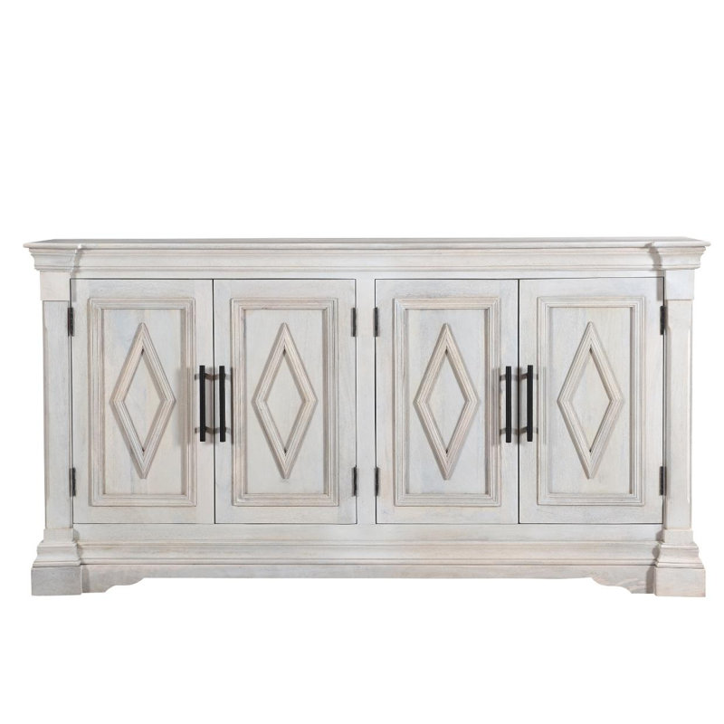 71'' W Solid Wood Sideboard, White