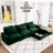 Sectional Sofa L Shaped Couch with Storage Footstool and 3 Pillow-1241112901