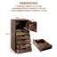 Commode à 6 tiroirs avec armoire latérale, armoire de rangement à roulettes avec roulettes verrouillables Garysburg-1860911892