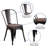 Ketchum Clear Coated Metal Stackable Chair with Wood Seat-1835193503