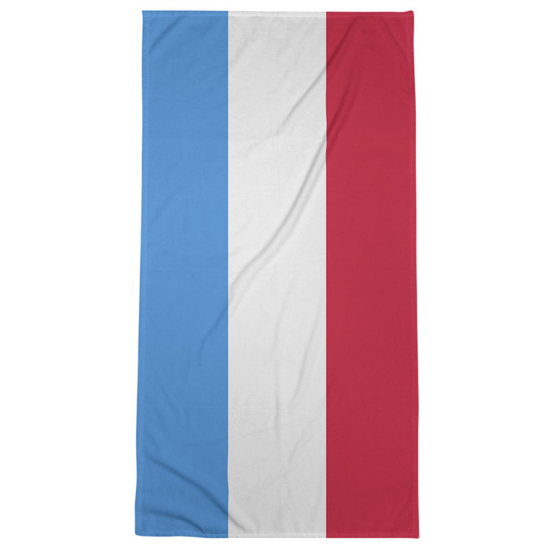 Bath Towel, Blue/Red