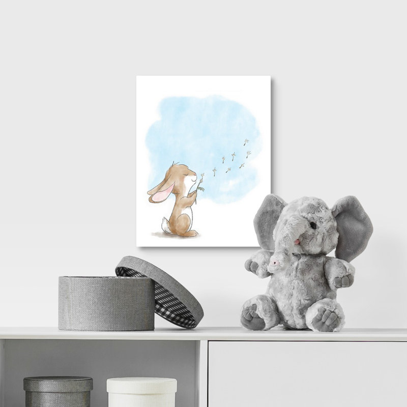 « souffleing pissenlits », impression Little Bunny, Toile, H 20 po x l 16 po x P 1,25 po