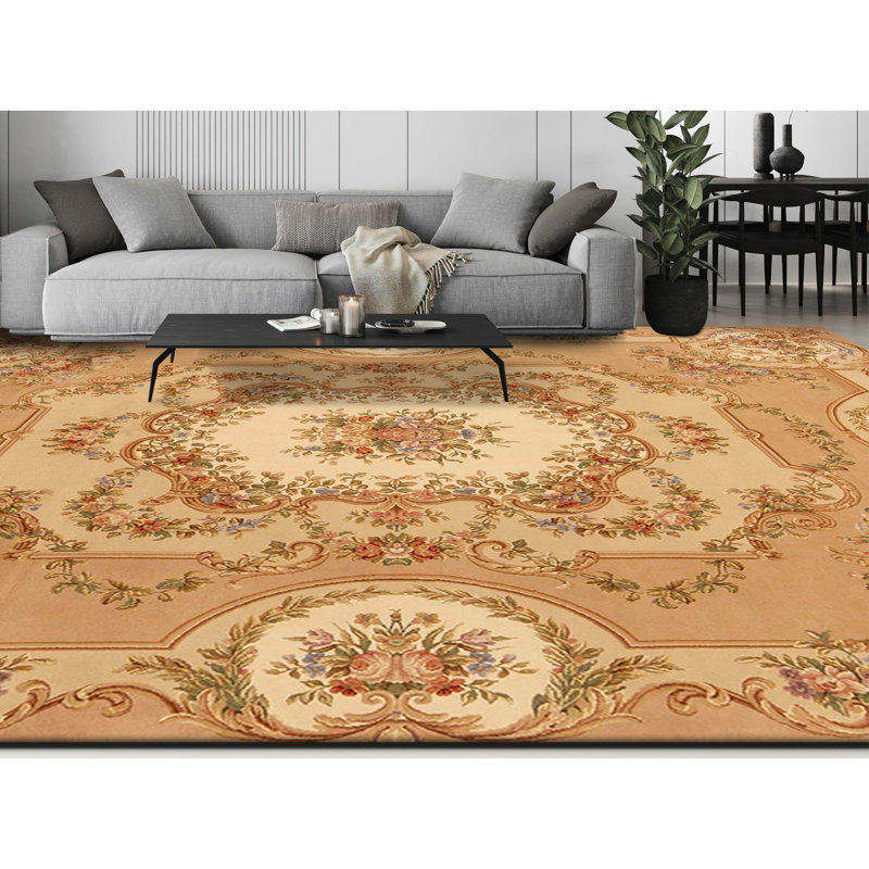 Hand Knotted Area Rug in Beige
