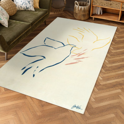 Tapis abstrait tissé à la main à motif abstrait, 100% polyester, velours de 2 mm, dossier antidérapant.