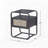 Wonderlin 1-Drawer Metal Nightstand in Black