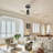 53" Flush Mount LED Ceiling Fan with Remote Control