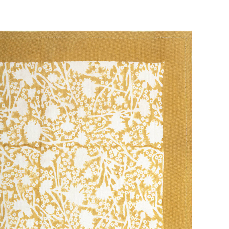 Floral Tea Towel Kitchen Towel, Dijon