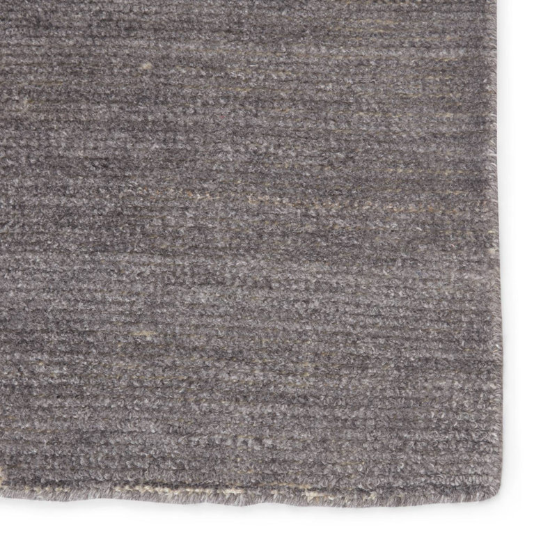 Tapis d'intérieur / extérieur gris foncé / blanc tissé à la main Wendy Jane, Rectangle 2 pi x 3 pi