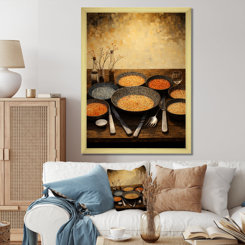 Minimalisme Judaïsme Pâque Seder I - Judaïsme, art mural, Cadre photo doré simple, H 32 po x l 24 po x P 1 po