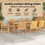 8 - Person Wood Patio Dining Set with Rectangular Table