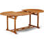 Ensemble de salle à manger 7 pièces pour patio composé d'une table ovale d'extérieur en bois d'acacia et de 6 fauteuils pliables réglables, 36 x 78 po, huile naturelle-61231900