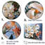 Ensemble de toiles bleues et blanches «Lys Country Charm I»-107737684-107737682