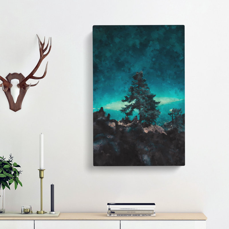 Tree On A Mountain Top - Wrapped Canvas, 50cm H x 35cm W x 3cm D