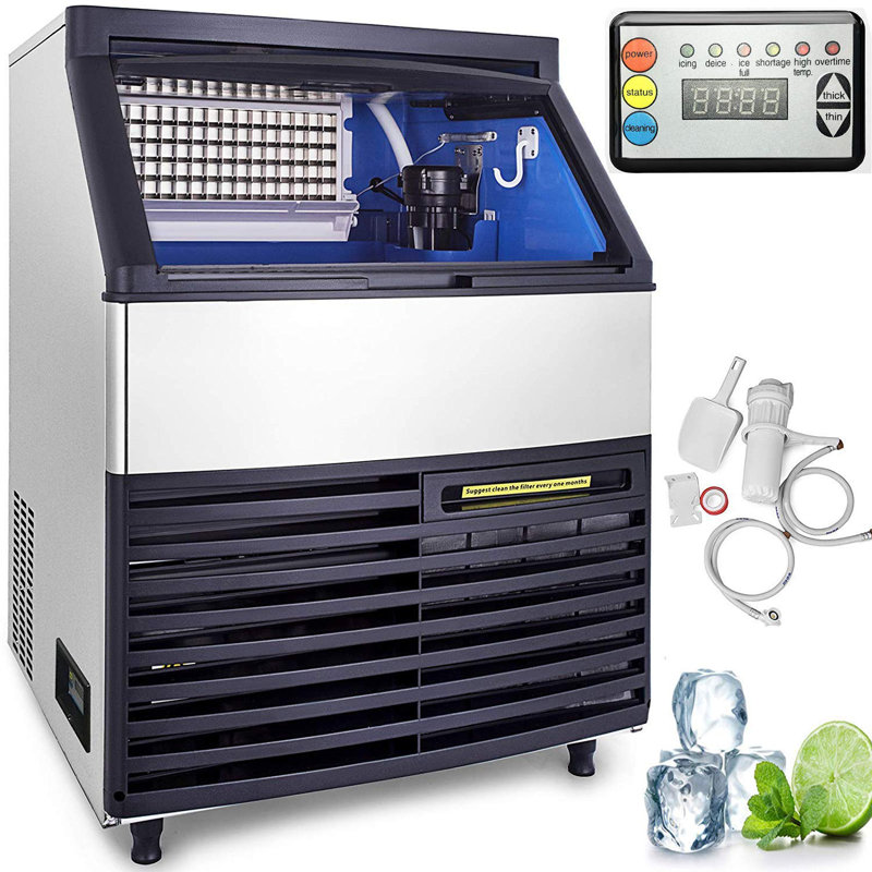 Machine à glaçons commerciale 110L 440LBS / 24H avec capacité de rangement 99LBS