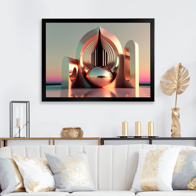 «Minimalistic liquid Gold Architecture I», reproduction sur toile