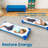 ECR4Kids Streamline Cot, Ready-To-Assemble, Standard Size, Classroom Furniture, Blue, 6-Pack