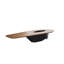 Grande table de conférence en bois massif brun clair 110,24 "