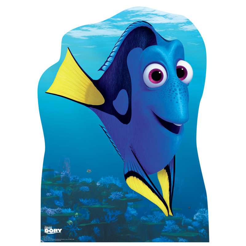 Dory 44" x 32" Blue and Yellow Cardboard Standup