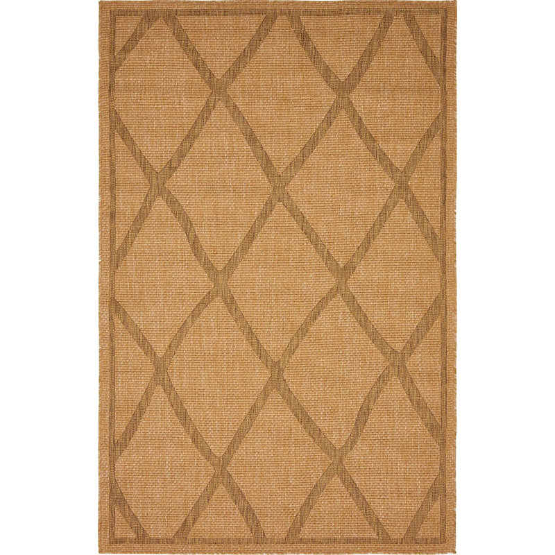 Tapis d'extérieur couleur caramel, Rectangle 5 pi x 8 pi