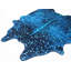 Tapis bleu sarcelle à imprimé animal Bouno