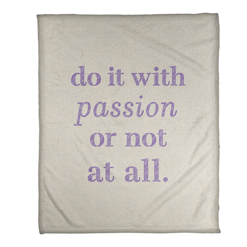 Sewn Throw Blanket, 50" W x 60" L, Light, White/Purple