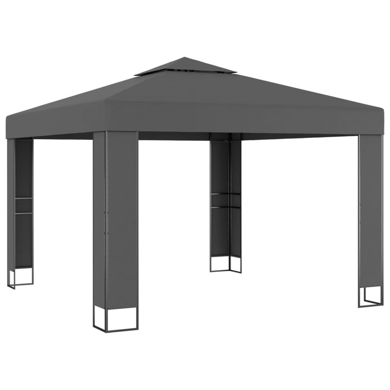 Hovag 3m x 3m Steel Patio Gazebo, Anthracite