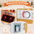 Play Kitchen For Age 3+ Kids, Wooden Chef Pretend Toy Kitchen Washing Machine, Realistic Stove Lights & Sounds, Complete Pretend Set for Preschoolers, Water Dispenser, Stove, Telephone, Range Hood, Oven, Sink(white&orange)-110439676
