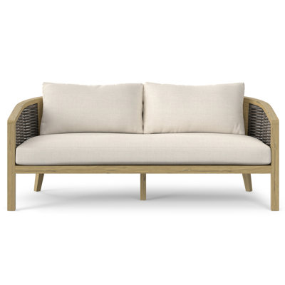  69.7" Wide Outdoor Patio Sofa with Cushions