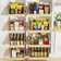 Rashun Pull Out Cabinet Organizer with Extension Rail Slides, Hard Close Pull Out Shelf with U Bracket