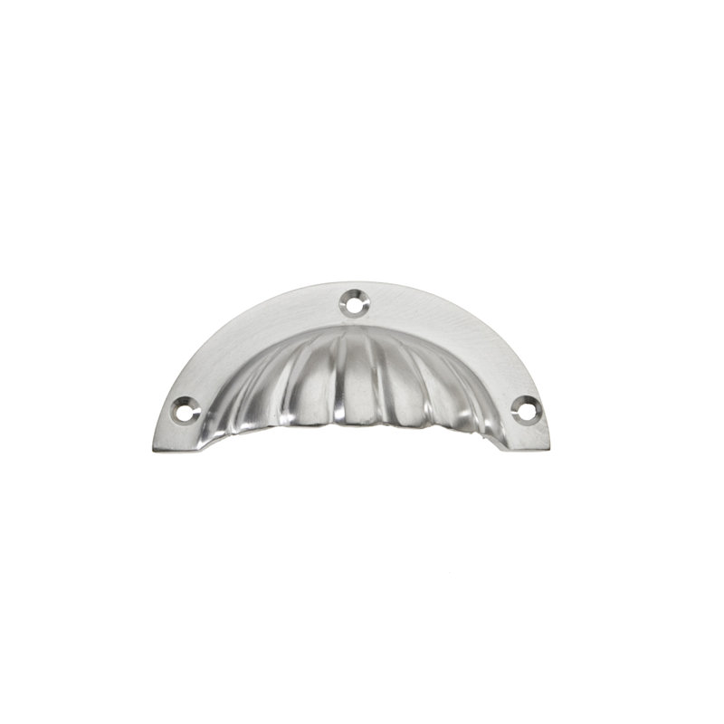 Kandice Cup/Bin Handle, Brushed Satin Chrome