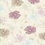 Tapis floral en polyester Angulo mauve / beige / noir-349534079