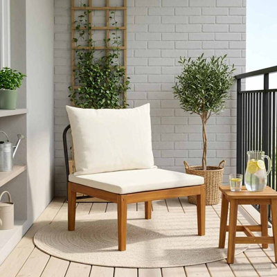 60 cm W Patio Sofa with Cushions
