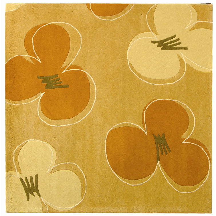 Avayah Hand-Tufted Wool Gold Area Rug