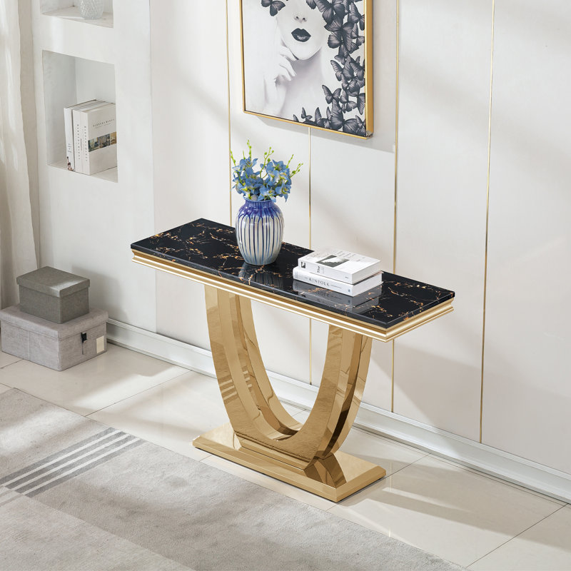Console Bruneta 46,85, Or, Noir