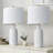 Anazagene 24" H Dimmable Ceramic Table Lamp Set with Linen Drum Shades (Set of 2)-819782922