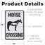 Plaque en plastique patiné 11 po x 17 po Horse Crossing
