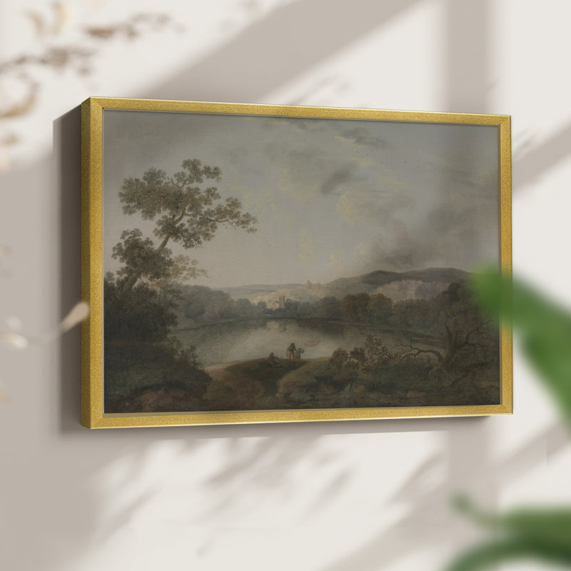 Paysages rétro-CCIX - reproduction encadrée, 8" H x 10" W, Doré