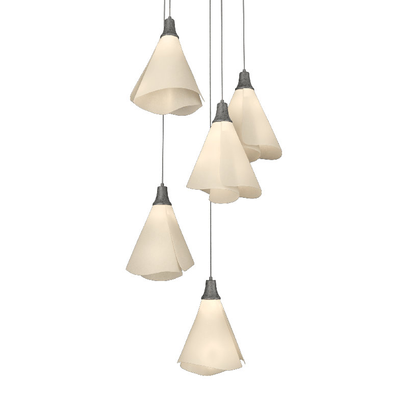 Mobius 5 - Light Cluster Pendant, 130", Natural Iron, 5