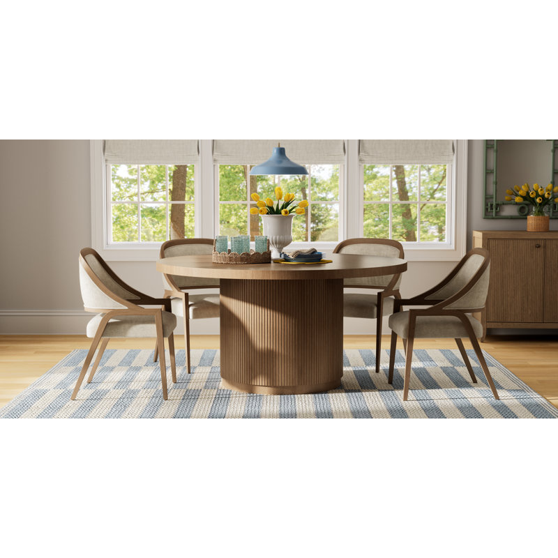 Caterina Pedestal Dining Table, Skylark