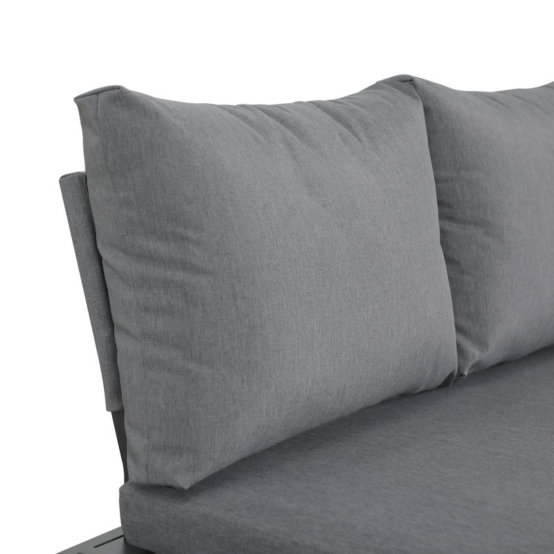 Caralyne 5 - Person Outdoor Seating Group with Cushions, Gray