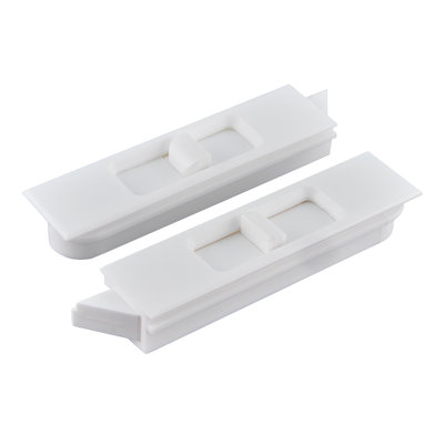  Snap In Tilt Latch Nose Left And Right Hand 5/64" Stile Snap Size 1/4" Nose Size White Finish Pair