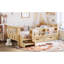 Lit simple en bois compact avec rangement
