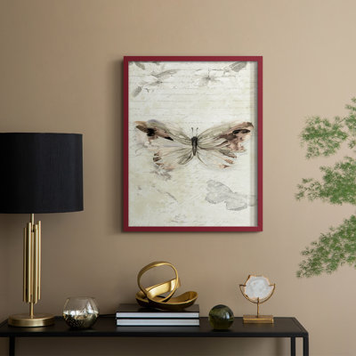 La Chanson du Papillon II Framed Print - Solid Wood