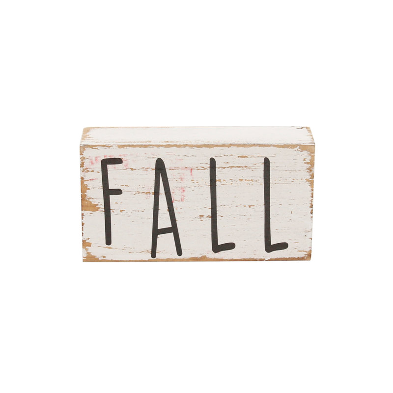 6" Distressed Wood Autumn Harvest Fall Sign