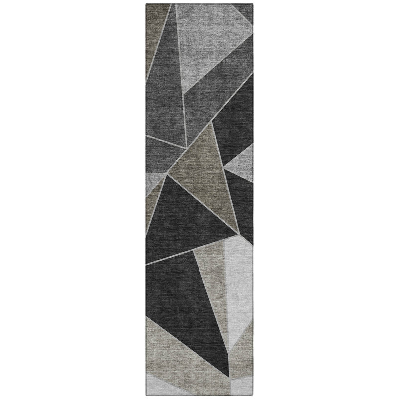 Geometric Indoor / Outdoor Rug, Runner 2'3" x 7'6"